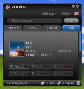 Zoiper en la NCP500_10